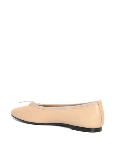Sarah Chofakian France Lace-up Ballerina Shoes In Neutrals