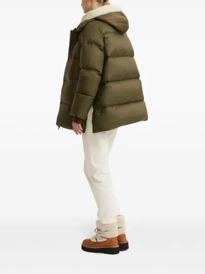 Yves Salomon Padded-design Coat In Green