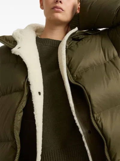 Yves Salomon Padded-design Coat In Green