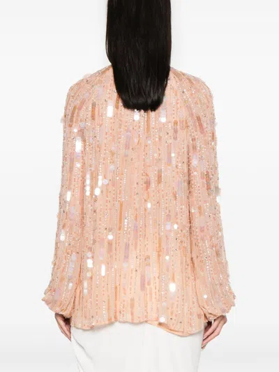 Amen Sequinned Blouse In Pink
