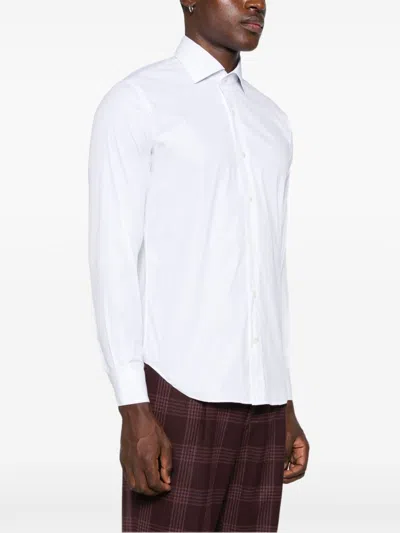 Eleventy Poplin Shirt In White