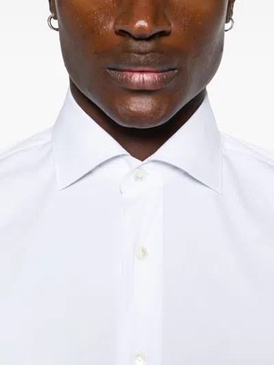 Eleventy Poplin Shirt In White