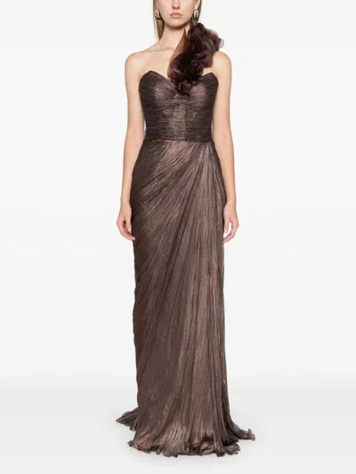 Iris Serban Miro Gown In Brown