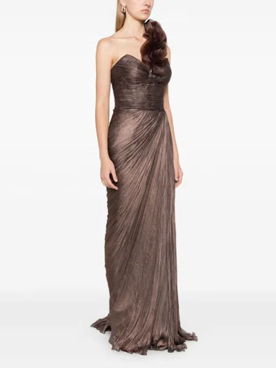 Iris Serban Miro Gown In Brown
