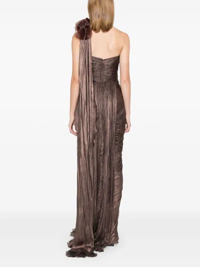 Iris Serban Miro Gown In Brown