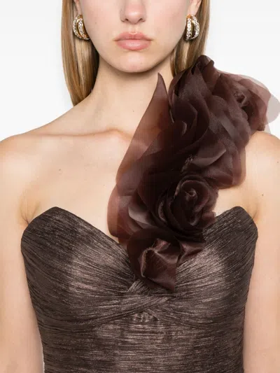 Iris Serban Miro Gown In Brown