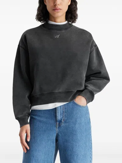 Axel Arigato Crew Signature Sweatshirt In Grey