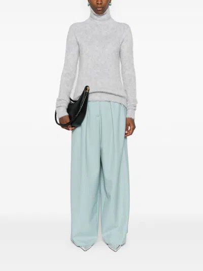 Sportmax Turtleneck Knitted Jumper In Grey