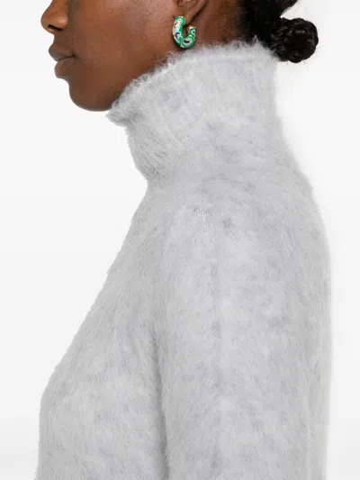Sportmax Turtleneck Knitted Jumper In Grey