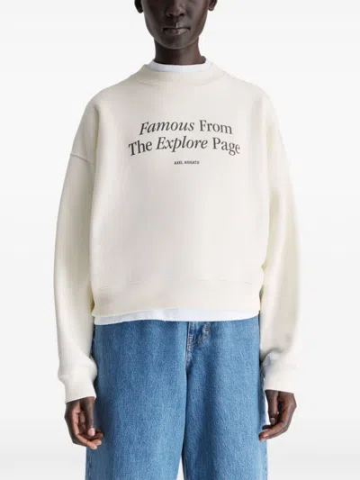 Axel Arigato Famous Printed Sweatshirt In Neutrals