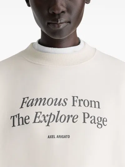 Axel Arigato Famous Printed Sweatshirt In Neutrals