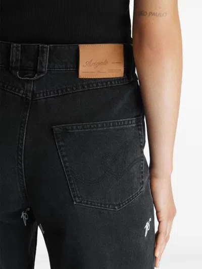 Axel Arigato Clara Wide-leg Jeans In Black
