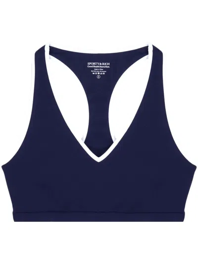 Sporty And Rich V-neck Sports Vest In Blue