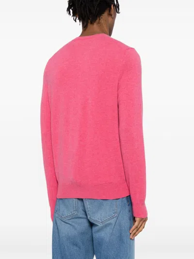 Comme Des Garçons Play Wool Cardigan In Pink