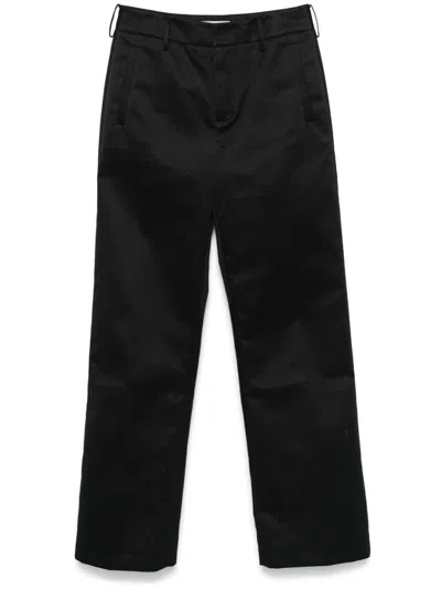 Entire Studios Father Trousers In Bs - Black Sateen