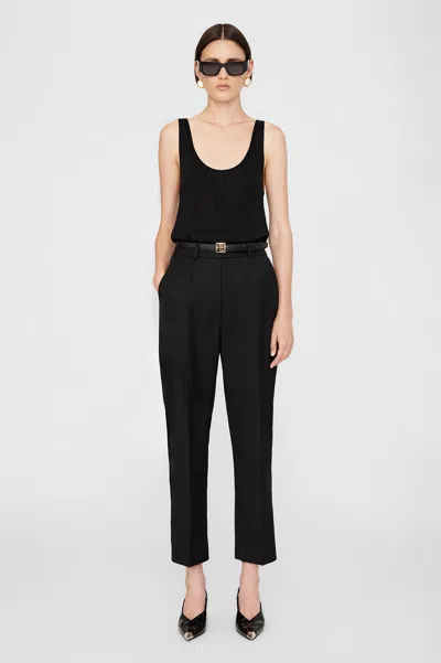 Anine Bing Blaine Trouser In Black In Black