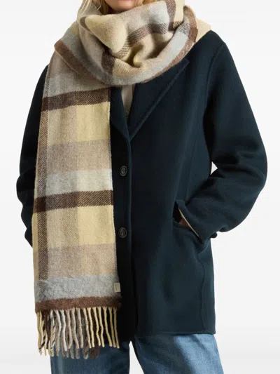 Shop Woolrich Check-pattern Scarf In Neutrals