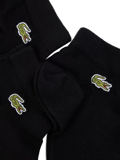 Lacoste Mens 3-pack Trainers Socks In Black