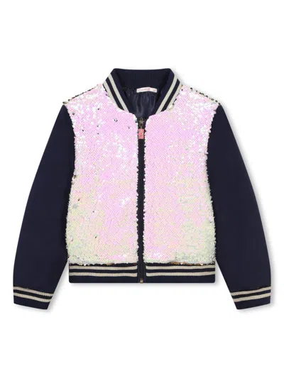 Billieblush Sequin-embellished Bomber Jacket In Gold
