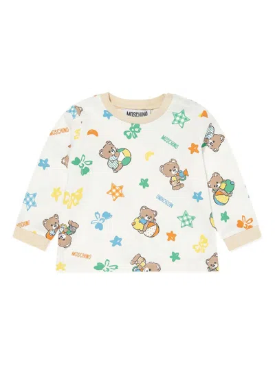 Moschino Teddy Bear-print Trouser Set In Neutrals