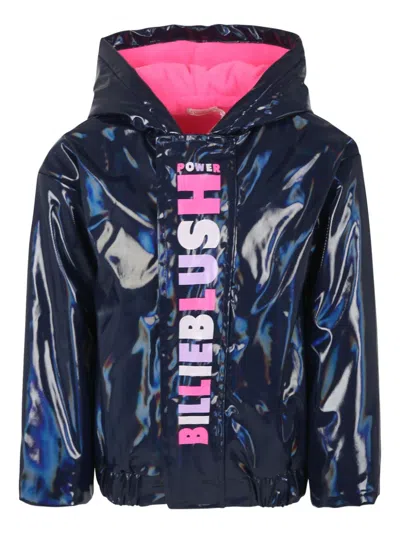 Billieblush Logo-print Jacket In Blue
