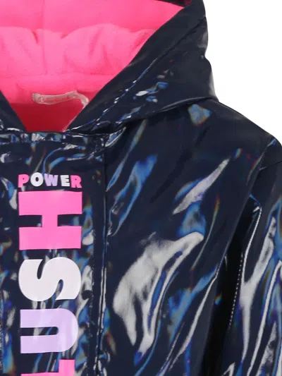 Billieblush Logo-print Jacket In Blue