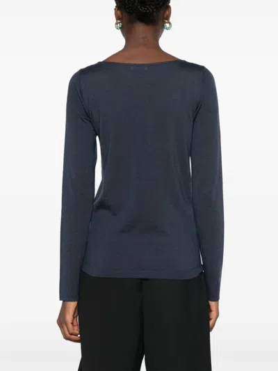 Brunello Cucinelli Fine-knit Sweater In Blue
