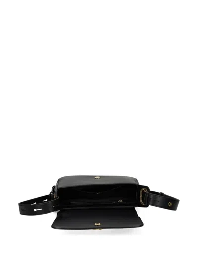 Love Moschino Logo-plaque Faux-leather Shoulder Bag In Black