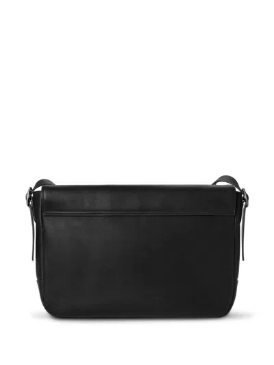 Shinola Leather Messenger Bag In Black