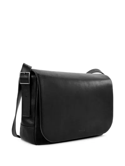 Shinola Leather Messenger Bag In Black