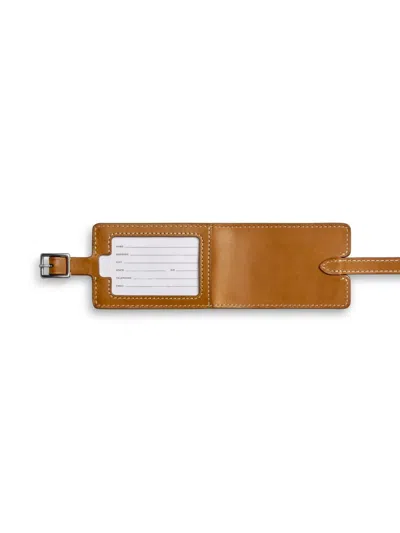 Shinola Leather Luggage Tag In Brown