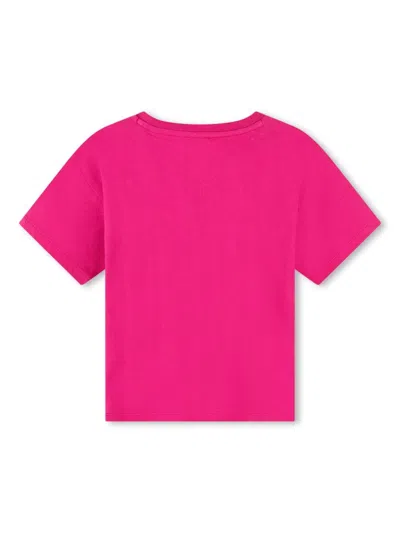 Kenzo Tiger Logo Print T-shirt In Pink