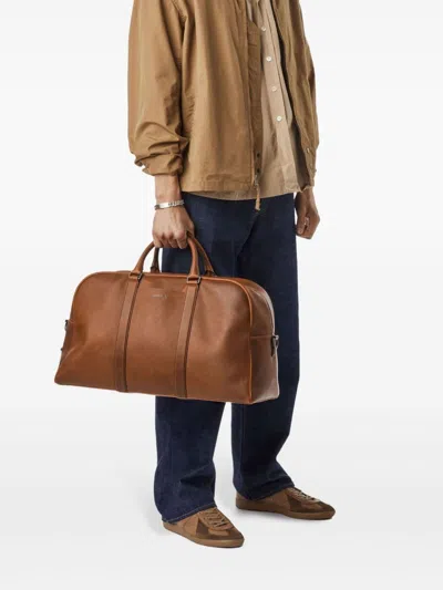 Shinola Leather Holdall In Brown