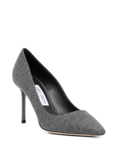 Jimmy Choo 85mm Romy Pumps In Grey