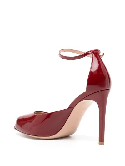 Gianvito Rossi Nuit 95 Glossed-leather Pumps In Burgundy