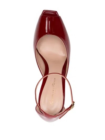 Gianvito Rossi Nuit 95 Glossed-leather Pumps In Burgundy