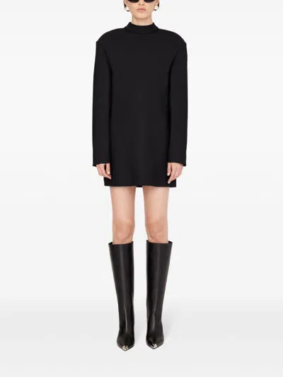 Anine Bing Tall Nina Boots With Metal Toe Cap In Black In Black