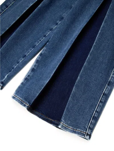 Max & Co Inverted-pleat Wide-leg Jeans In Blue