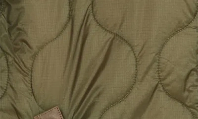 Alpha Industries Quilted Mixed Media Ripstop Utility Jacket In Coyote Brown