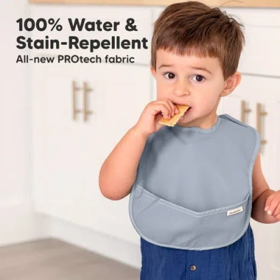 Keababies 3-pack Presto Waterproof Bibs In Slate