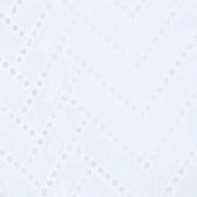 Busy Bees Sailor Button Shorts In White Seersucker