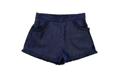 Busy Bees Phoebe Pocket Shorts In Indigo Denim Chambray