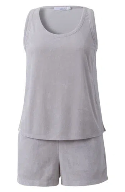 Barefoot Dreams ® Cozyterry Luxechic Tank & Shorts Pajamas In Fog Gray
