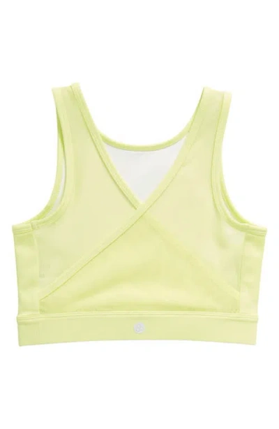 Zella Girl Kids' Move It Longline Sports Bra In Green Obi