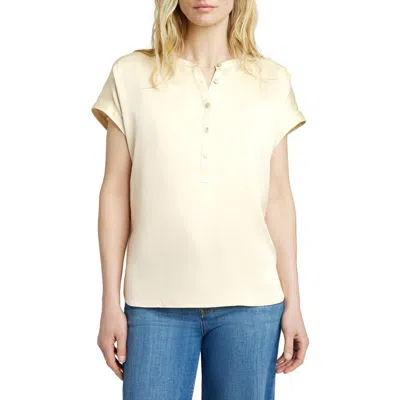 Faherty Sandwashed Silk Desmond Top In Pearled Ivory