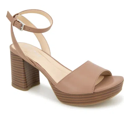 Reaction Kenneth Cole Ryanne Platform Sandal In Classic Tan