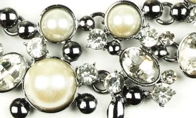 Eye Candy Los Angeles Clementine Statement Choker Necklace In Silver