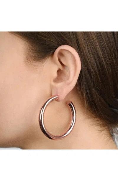 Central Park Hoop Earrings In Rose Gold