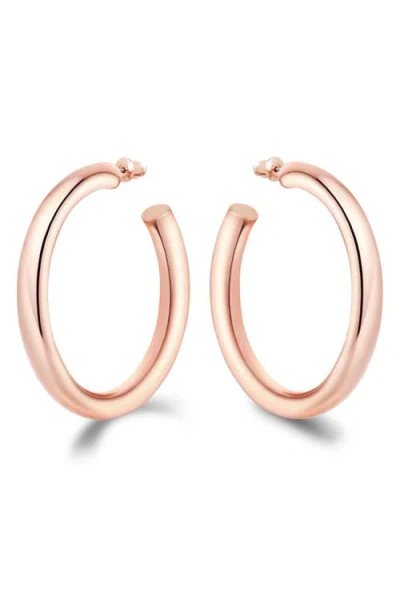 Central Park Hoop Earrings In Rose Gold