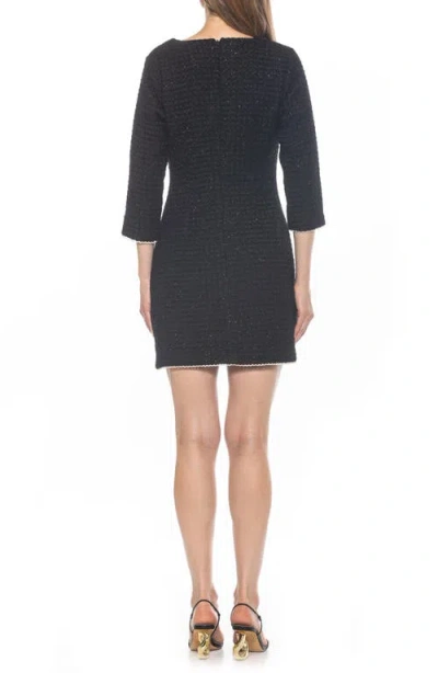 Alexia Admor Dianys Tweed Shift Mindress In Black